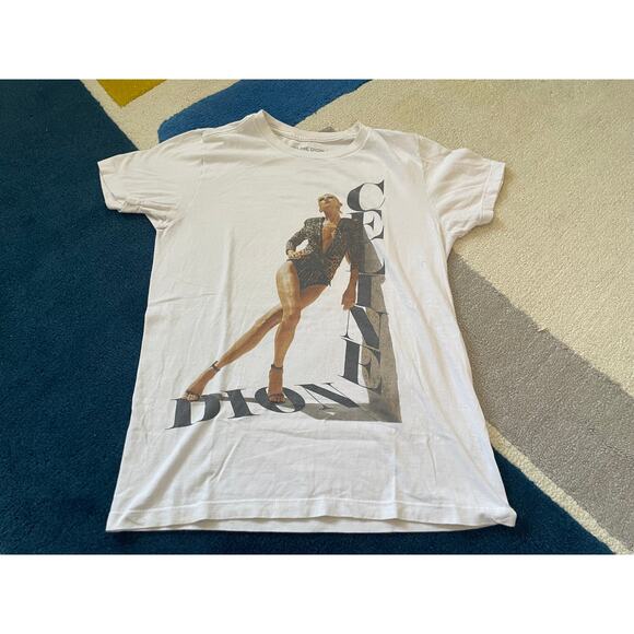 Celine Dion T-Shirt Courage Concert Tour 2019 White Womens Size Small - Picture 1 of 5